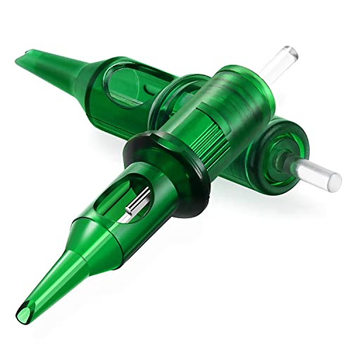 מחטי מחסנית קעקוע ירוק השני להתחדד ארוך 10 05 רל 20 יחידות עבור רוטרי קעקוע אלחוטי עט מכונת אספקת