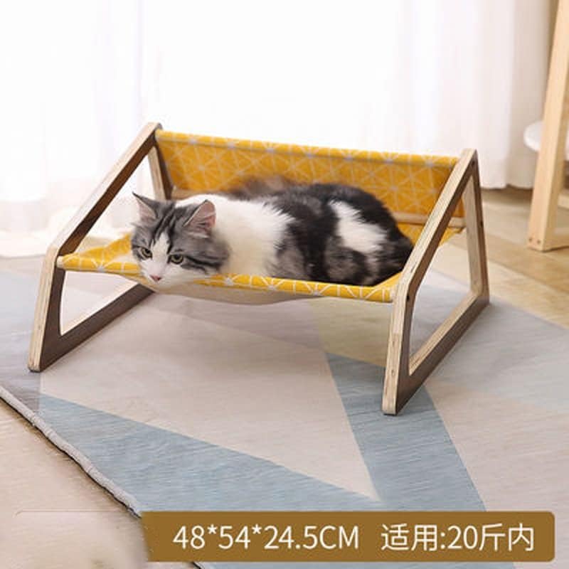 N/A CAT כלב מיטת בד גוברת ספה מעץ מוצק