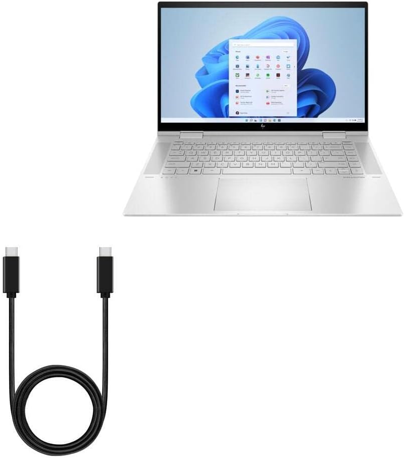 כבל גלי תיבה תואם ל- HP Envy X360 - כבל PDIRSYNC PD - USB -C ל- USB -C, סוג C מטען 3ft וסנכרון כבל HP