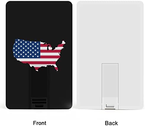 אמריקה דגל מפת כרטיס אשראי USB כונני פלאש בהתאמה אישית מזיכרון מפתח מתנות תאגידיות ומתנות לקידום מכירות