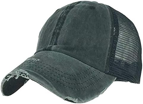 בציר שטף כותנה רשת בייסבול כובע במצוקה כותנה אבא כובע בייסבול כובע יוניסקס מתכוונן פולו נהג משאית בארה '