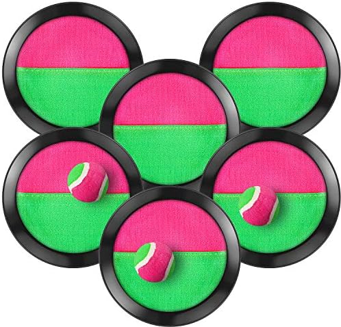 משחק כדורי TOODOO TOSS ו- CTAIN, 3 סט זריקת ההנעה וכדור תפיסה, 6 משוטים ו -3 כדורים, מתאים לספורט,