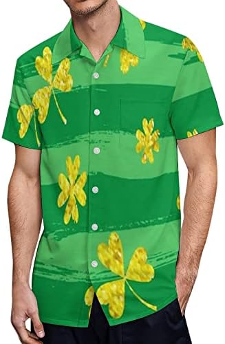גברים של סנט פטריק יום טי שמרוק חולצה חולצות לגברים מקרית חולצה ירוק שמרוק מודפס חולצות