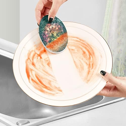 Alaza Cool Galaxy Mandala דפוס ספוג טבעי ספוג מטבח תאית ספוגים למנות שטיפת חדר אמבטיה וניקוי משק