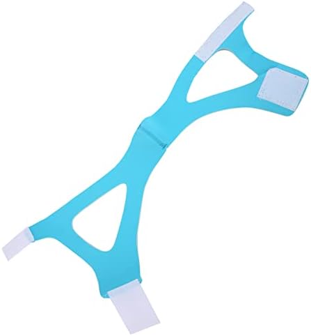 רצועת סנטר אנטי-נחרת מתכווננת עם חגורת תמיכה בלסת נשימה בצבע כחול שמיים