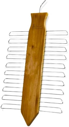 Roomforlife - קולב אביזר עץ ומתכת למתכת לבגדים קטנים, קשרים, צעיפים, שרשראות ועוד - 20 זרועות מתכת - קבל וישאר
