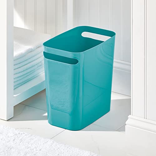 MDesign פלסטיק דק ורזה 2.5 ליטר זבל יכול לבזבז סל, מיחזור מיחזור זבל קלאסי לחדר אמבטיה, חדר שינה,