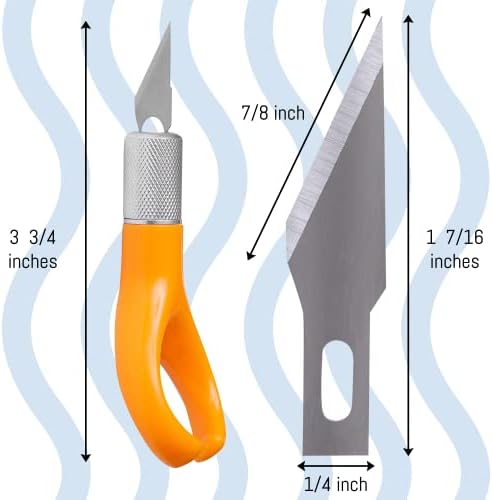 סט סכין קצה אצבע של WA פורטמן - ערכת סכין מלאכה של להב אצבעות אצבעות עם 100 להבים החלפתיים - סכין