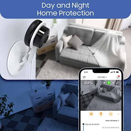 מצלמת אבטחה מקורה של צ'ילקס חכמה - מצלמה ביתית WiFi עם ראיית לילה, רזולוציית HD מלאה של 1080p באפליקציית