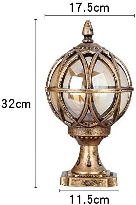 GJCQZQ נתיב אורות כדורי עמוד חיצוני מנורה ראש מנורה דלת אירופית מנורה נוף עמוד מנורה עמוד גן