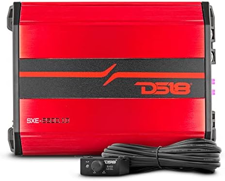 DS18 SXE-2500.1D/RD מגבר מכונית Class D 1-ערוץ מונובלוק AMP 800 x 1 RMS @1 אוהם 2500 וואט-מגבר חזק וקומפקטי