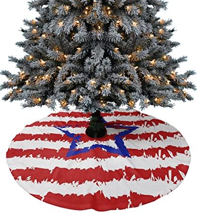 חצאית עץ חג המולד קישוטים לחג המולד חצאית עץ, 4 ביולי יום העצמאות יום העצמאות פטריוטי אמריקאי אמריקאי