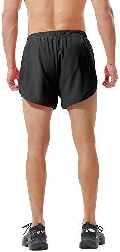מכנסיים קצרים של מכנסיים קצרים של Tenjoy Shord Gym Stallic אימון לגברים 3 אינץ 'מכנסי ספורט עם כיס
