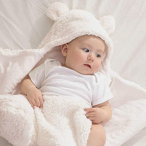 ריאלדו יילוד תינוקת שמיכה שמיכה בנים בנות שמיכות קטיפה מקבלת עטיפות שינה עם ברדס למשך 0-12 חודשים