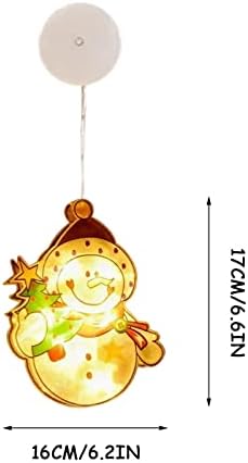 Dbylxmn שמפניה למבוגרים סידור חלון חג המולד פראייר אורות תלויים אורות מיתר LED אורות סנטה שלג איש חג