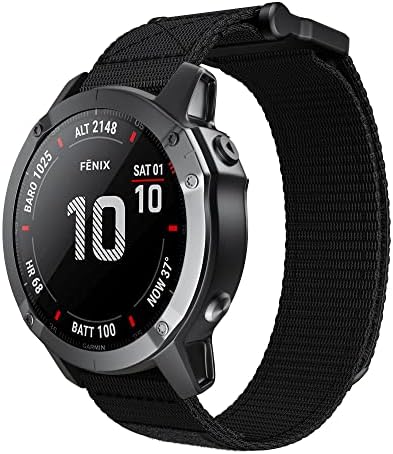 DJSFCN ניילון לולאה רצועת שעון עבור Garmin Fenix ​​7 7x 6x 6 Pro 5x 5 Plus 3HR 935 Watch Smart Watch Wook
