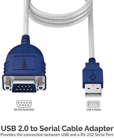 SABRENT USB 2.0 ל- DB 9 RS 232 Converter כבל ממיר, ערכת שבבים פורה, משושים,+13 רכזת USB 2.0 במהירות