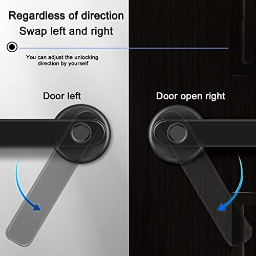 CILEE מנעול דלת טביעות אצבע חכמה עם לוח מקשים, יישום Bluetooth מנעול דלת כניסה ללא מפתח, דלת ביומטרית דלת