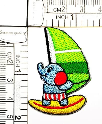 קליינפלוס 3 יחידות. מיני קריקטורה חמוד קטן פיל שיט תיקון רקום תג ברזל על לתפור על סמל עבור מעילי