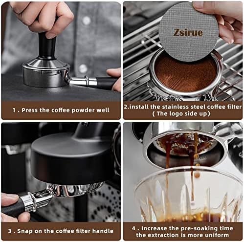 מקצועי ריסטה קפה מסנן רשת צלחת, מתכת קפה לשימוש חוזר מסנן עבור אספרסו ללא תחתית פורטפילטר מסנן סל-1.7