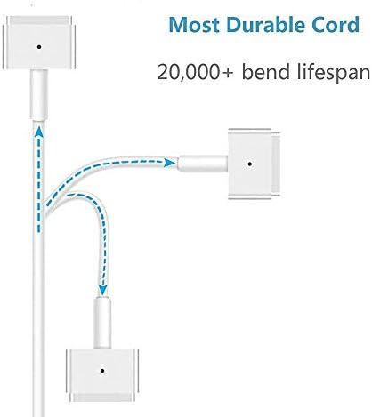 החלפה ל- MacBook Air AC 45W כוח T-TIP TIP מחבר מחבר מתאם כוח CHRGER בגודל 11 אינץ 'ו -13 אינץ' אחרי אמצע 2012