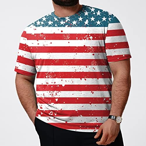 חולצות T פטריוטיות של Ruiruilico דגל אמריקה דגל קיץ שרוול קצר מזדמן צמרות שרוול רופף כושר גרפי תלת