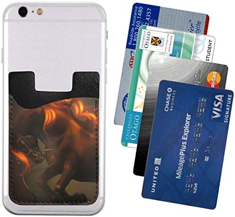 מחזיק כרטיסי טלפון סוס להבה מגניבים בגב הטלפון האחורי, על זיהוי כרטיס אשראי לכיס כיס תואם לכל הטלפונים החכמים