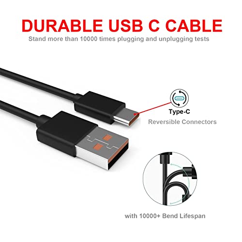 הפוך 5 חוט מטען החלפה USB סוג C כבל תואם למטען JBL 4/5 PULSE4 FLIP5/6 JRPOP, Endurance Peak II, SONS SRS-XB13