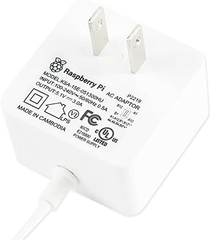 Raspberry Pi 15W USB -C אספקת חשמל