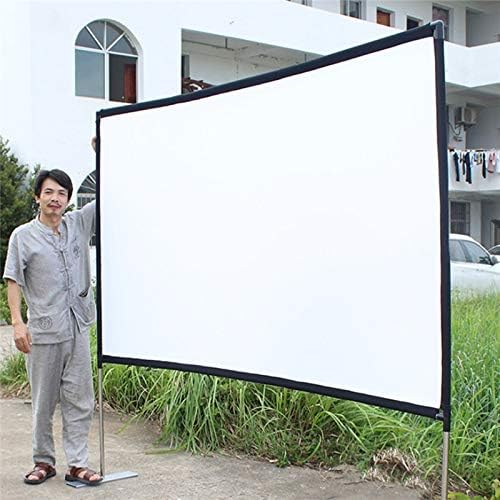 KXDFDC 100/120 אינץ 'מסך מקרן 16: 9 מסך הקרנת וידאו עם מסך מקרן בסיס 4K לסרט קולנוע ביתי