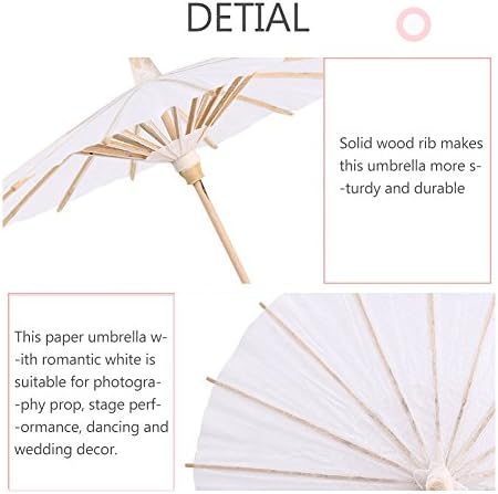 מטריית נייר שמן של אקוזון מטריית נייר לבנה קטנה לנייר לצילומי ציור ביד אבזרי תפקיד משחקים לחתונה