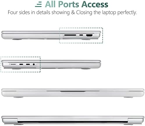 דונקה תואם ל- MacBook Pro 14 אינץ 'מארז 2023 2022 2021 M2 A2779 M1 A2442 PRO/MAX, כיסוי מארז קשיח מפלסטיק