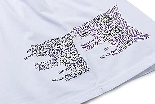 חולצה היפ הופ מכתב קצר שרוול חולצה צוות צוואר סיבתי כותנה חולצות לגברים נשים נוער