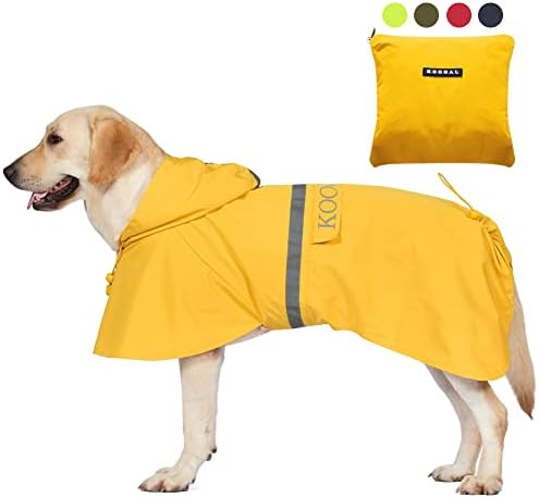 קוגל לחיות מחמד גדול כלב מעיל גשם הלבשה פונצ ' ו עמיד למים עבור בינוני גדול בגודל עבור כלב מעיל גשם בגדים