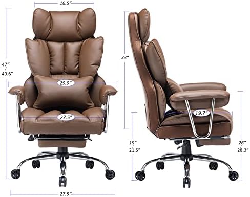 גבוהה בחזרה כיסא עור מפוצל מחשב כיסא ניהולית הנהלת כיסא מסתובב עם תמיכה המותני