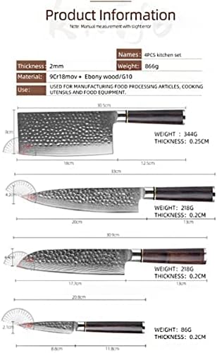 סט סכינים, 4 יחידות דמשק פלדה אבוני VG10 דגים דגים בישול גולמי סכין סכין סכין סכין סכין סכין סכין