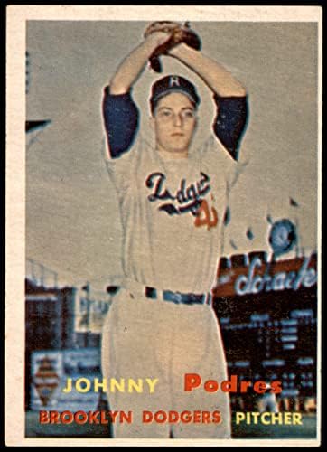 1957 Topps 277 ג'וני פודרס ברוקלין דודג'רס VG Dodgers