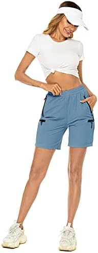 מיקרוסון נשים מטיילים במכנסיים קצרים מטען מהיר בכושר יבש מכנסי גולף קצרים במותניים גבוהות במכנסיים