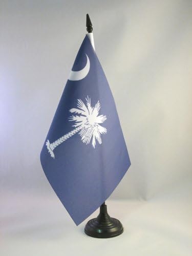 דגל AZ דגל שולחן דרום קרוליינה דגל 5 '' x 8 '' - מדינת ארהב של קרוליין דו סוד דגל שולחן 21 x 14 סמ -