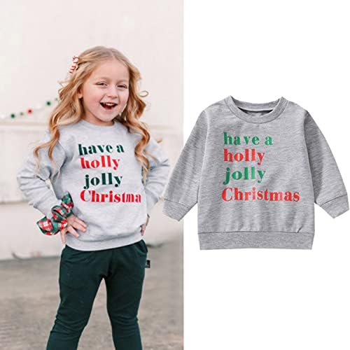 בנות תינוקות בנות חג המולד של שרוול ארוך משובץ מצויין הדפסים של סוודר סווטשירט סווטשירס חולצות בנים בגודל נוער
