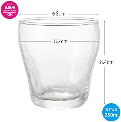 טויו סאסאקי כוס זכוכית, ברור, בערך. 8.5 פלורידה גרם, מתנדנד מגניב, זכוכית חופשית, בטוח מדיח כלים,