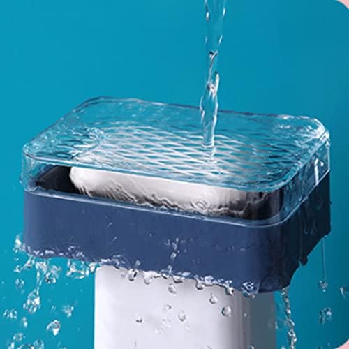 IEESEFZH SOAP SACH למקלחת חבילת סבון פלסטיק שקוף מחזיק נייד קופסת מיכל סבון ברורה מקלחת ביתית