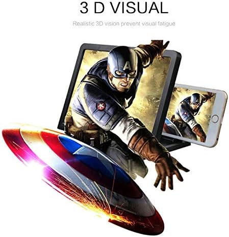 נייד 3 ד נייד טלפון מסך זכוכית מגדלת וידאו מגבר סטנד סוגר עם סרט משחק מגדלת מתקפל טלפון שולחן