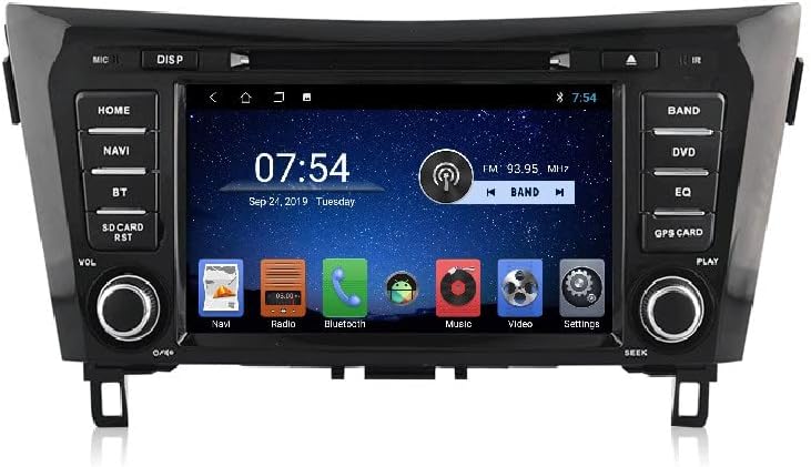 Wooyi 9 אינץ 'רכב סטריאו תואם לניסן קאשקאי 2014-2018 רדיו רדיו יחידת ראש Bluetooth יחידת GPS אחורי