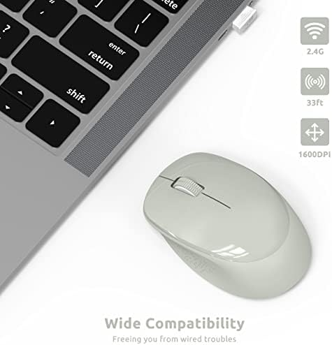 עכבר אלחוטי אמיתי דואר 702 2.4 ג ' יגה הרץ עכבר מחשב נייד עם מקלט יו אס בי, עכברים שקטים נוחים למחשב נייד,
