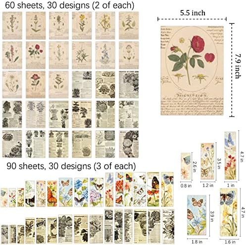 150 חלקים מדבקות נייר וינטג 'מדבקות נייר זבל כתב עת ריבוי ציוד אספקת אפירה אריזה ליומנות יומן אמנות