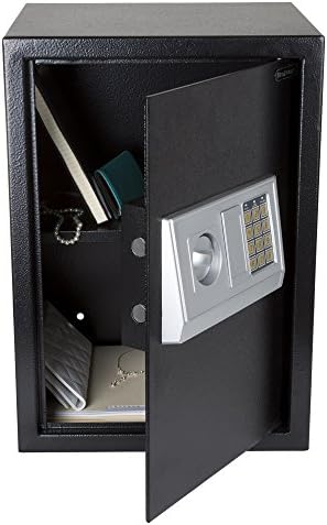 דיגיטלי בטוח-אלקטרוני פלדה בטוח עם לוח מקשים, 2 ידני לעקוף מפתחות-להגן על כסף, תכשיטים, דרכונים-עבור