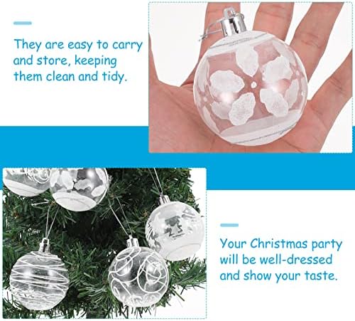 Clispiseed 12 PCS מיני חג המולד ביתי כדור ברור לקישוט מסיבות למילוי שקוף קישוט לחופשה