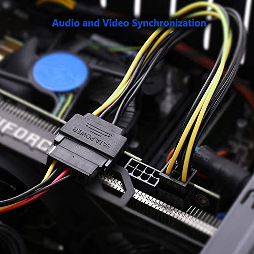 Dkardu 10 חבילה כבל חשמל SATA 15 סיכה עד 6 PCI PCI EXPRES