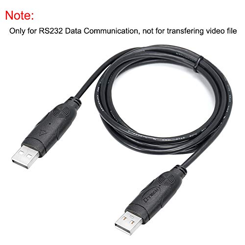 DTECH USB ל- USB NULL כבל מודם סידורי RS232 קובץ העברת תקשורת נתונים בין 2 PCS שבב פורה תומך ב- Windows 11 10
